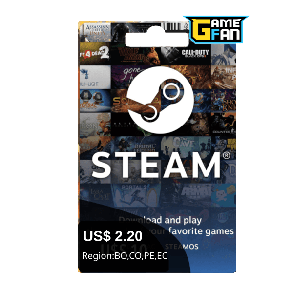 Steam Wallet US$ 2.20 para Valve