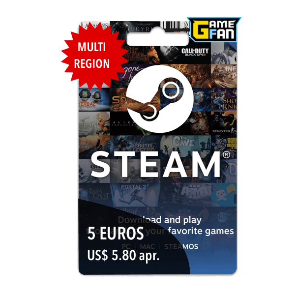 Steam Wallet 5 Euros para Valve